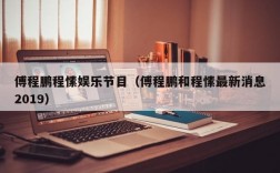 傅程鹏程愫娱乐节目（傅程鹏和程愫最新消息2019）