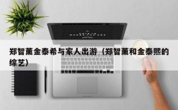 郑智薰金泰希与家人出游（郑智薰和金泰熙的综艺）