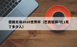 德国无缘2026世界杯（巴西德国7比1死了多少人）